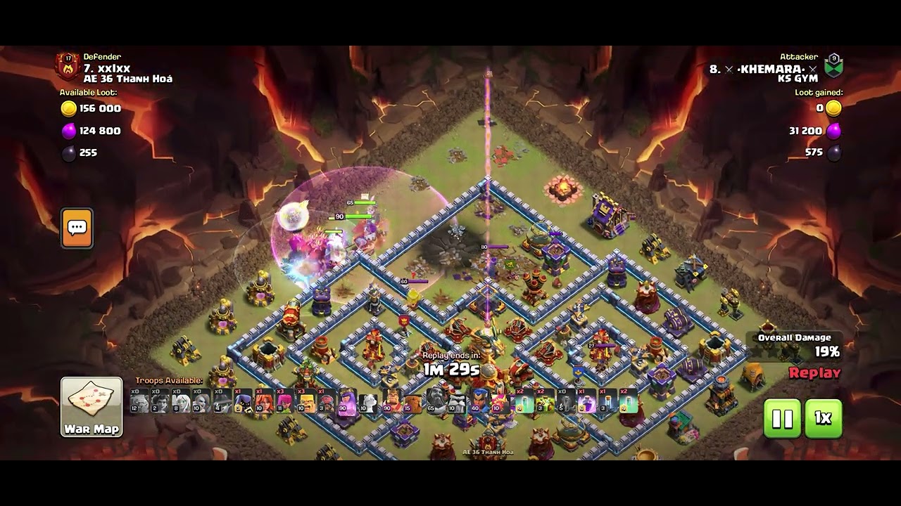 COC base 15 attack base 16