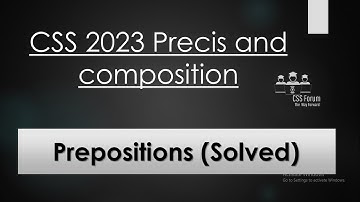 CSS 2023 solved paper held 01-02-2023 |CSS precise and composition |PREPOSITION | CSS 2023 solved