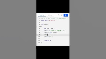 Cube of given number |Using C language #coding #programming #learncodingeasily