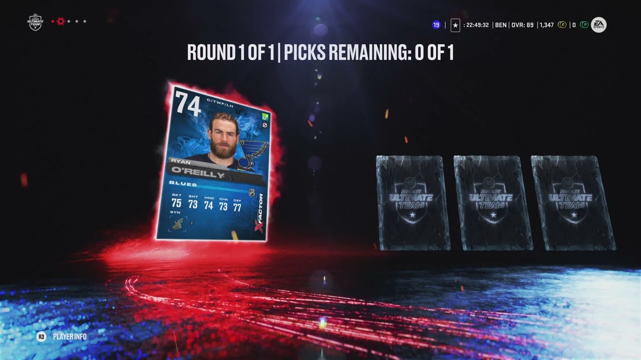 NHL 22 pulling the best card