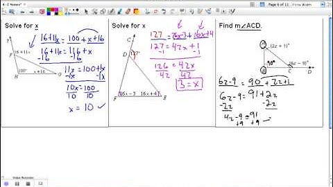 Geometry 4-2 Angle Relationships in Triangles notes