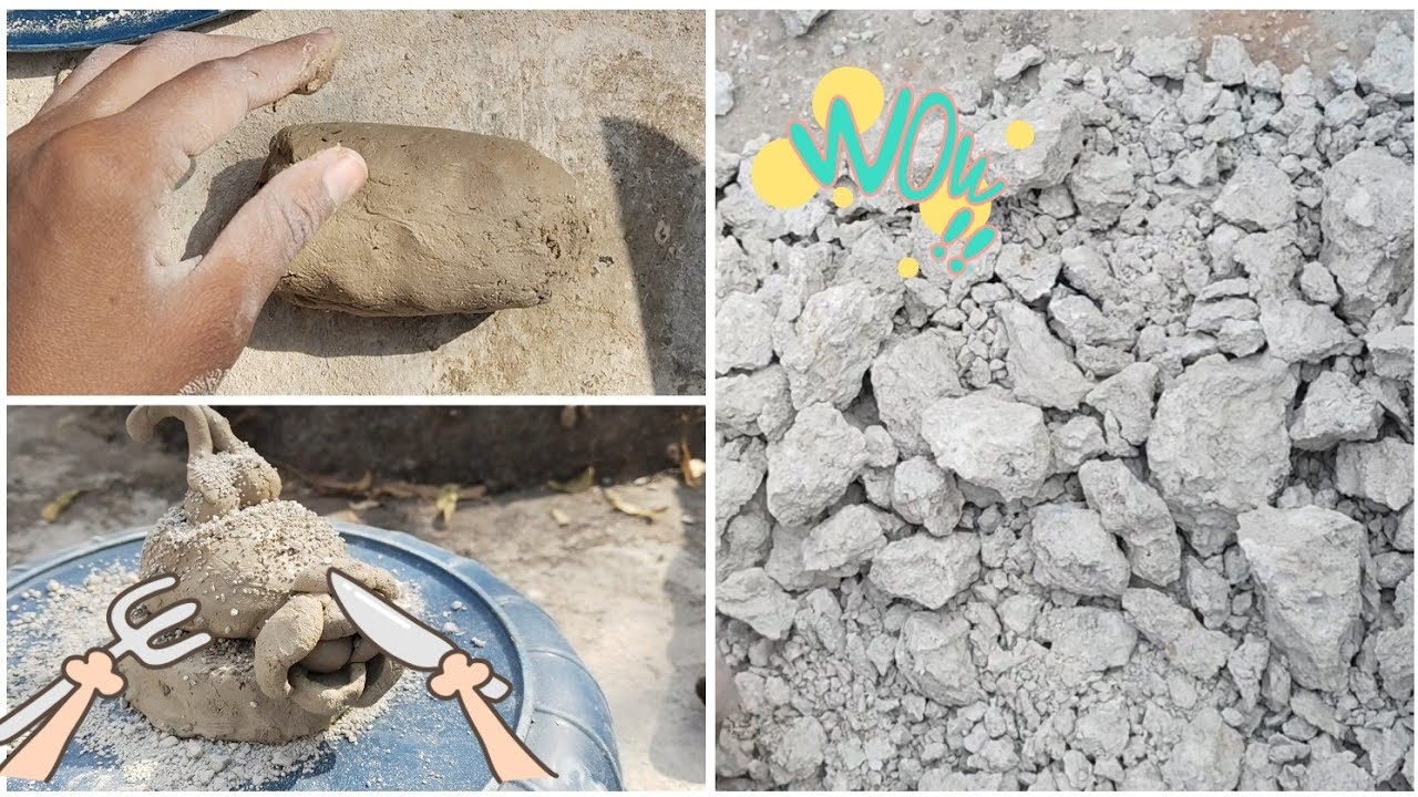 White clay satisfying ASMR video 