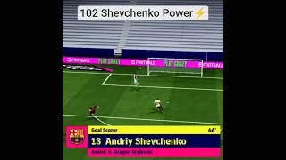 SHEVCHENKO Outside Box Goal⚡ #football #viral #pes #efootball #fifa #gaming #shorts