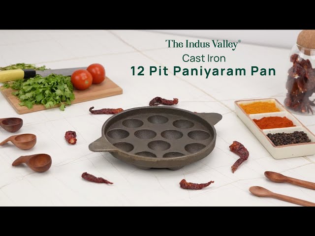 Lohā Cast Iron Pre-Seasoned Panniyaram, Appe Pan