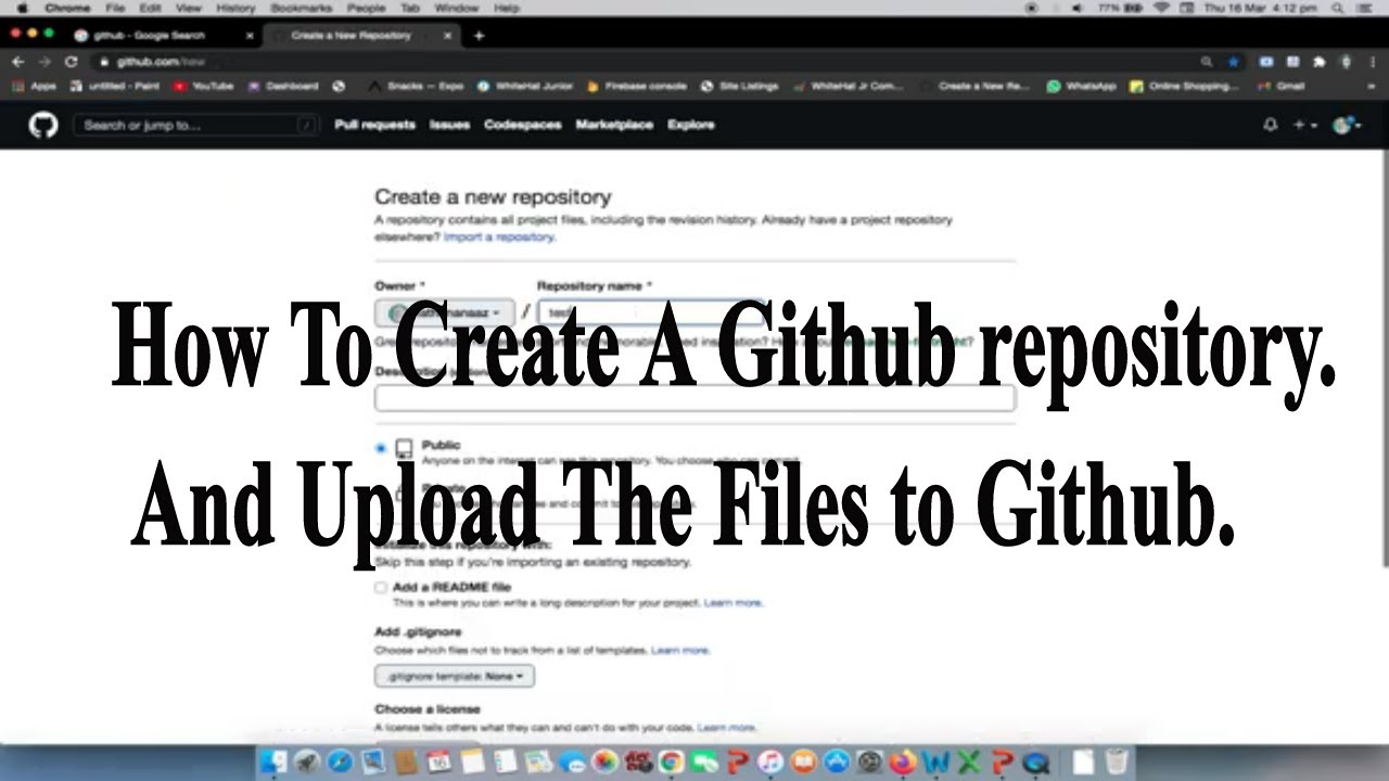 Repository Upload How to create a new repository in Github and Upload files in Github ...