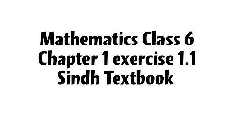 Mathematics Class 6 Chapter 1 Set Complete Exercise 1.1 Sindh Textbook