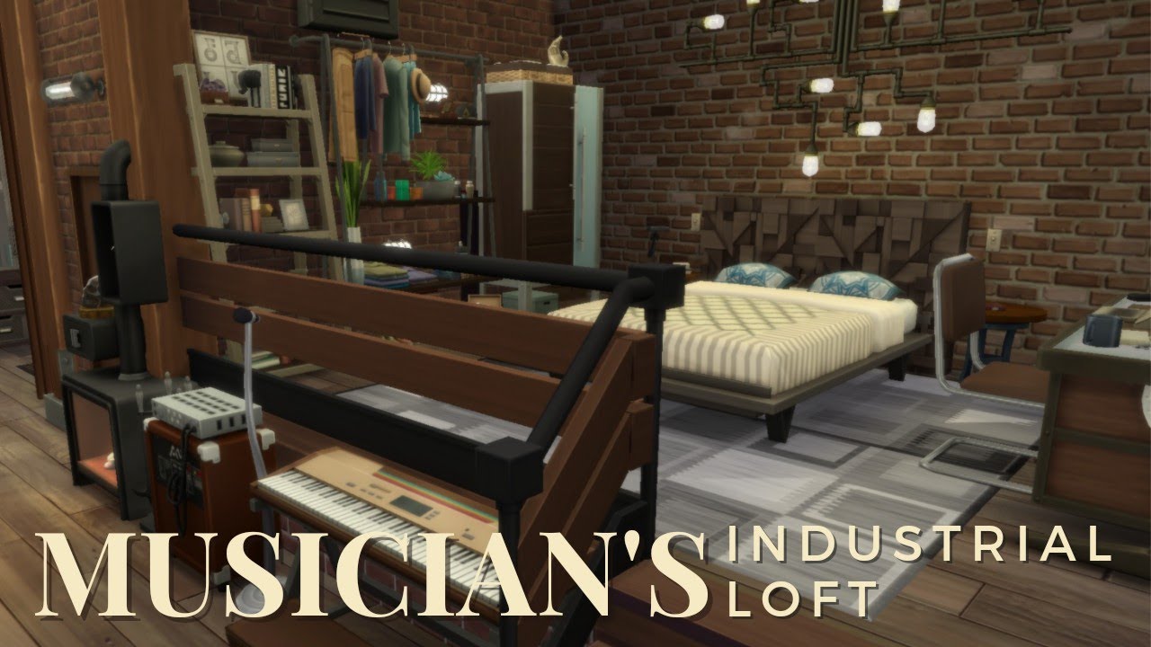 Musician's industrial loft apartment 🎹 The Sims 4 Speed Build