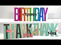 Spellbinders | Be Bold Color Block Collection | Birthday and Thank You Cards