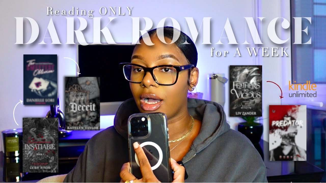 reading DARK ROMANCE for a week (or longer) mafia romance + fantasy, spoiler free reading vlog.