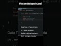 What are data types in Java? #shorts
