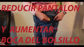 Como reducir y modificar bolsillo de pantalon/modify trouser pocket/Tasche verkleinern und verändern
