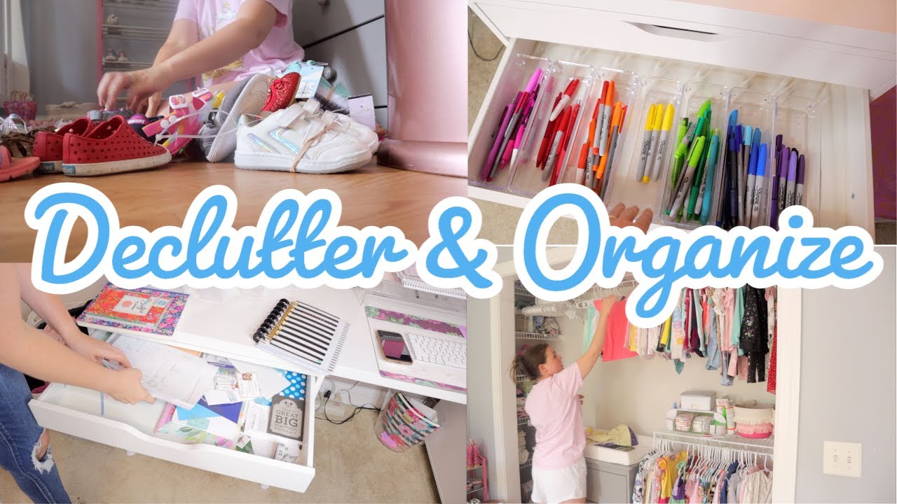 Organize and Declutter With Me | Toddler Closet Declutter | Desk ...