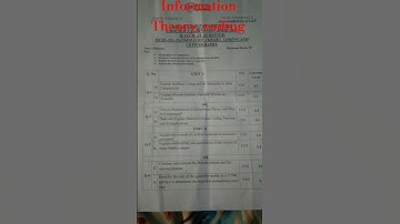 information theory coding and cryptography for M.tech 2nd sem cse #education #rgpvbhopal #trending #