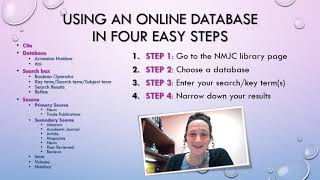 Mini-lesson: Using Online Databases at NMJC