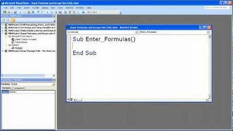 Excel Macro VBA  - Enter Formulas in Excel with a Macro
