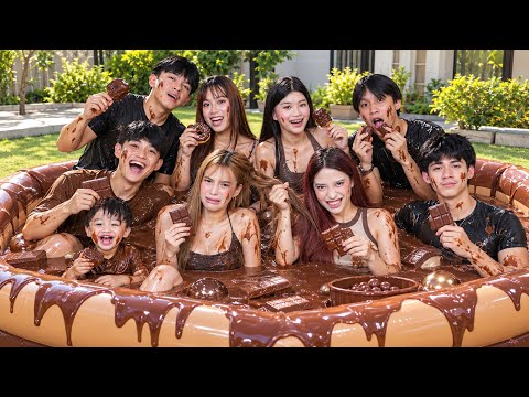 LAST TO LEAVE THE CHOCOLATE POOL WINS ₱50,000! *NILUNOD NAMEN SI SABBY PARA SUMUKO*