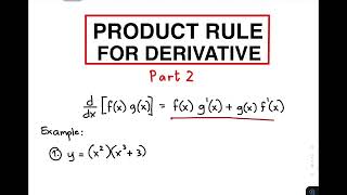 Product Rule of Differentiation (PART 2) - Differential Calculus - Basic Calculus