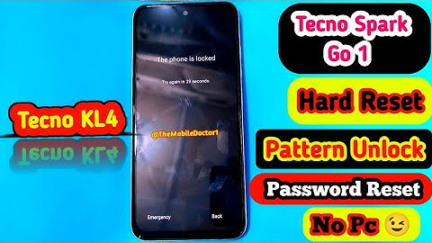 Tecno Spark Go 1 Hard Reset | Pattern Unlock 🔓| Password Reset | Factory Reset | No PC 💯
