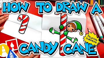 How To Draw A Candy Cane Folding Surprise