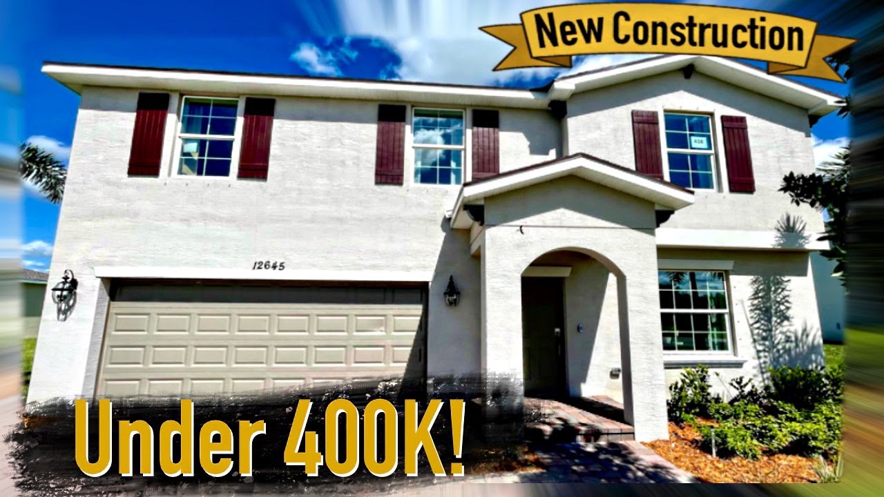 4 BEDROOM 2 STORY UNDER 400k! Port St. Lucie New Construction! YouTube