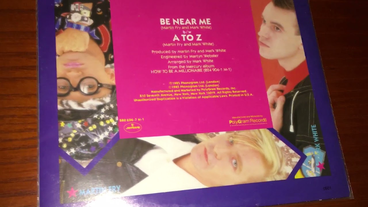 ABC- “Be Near Me” (45 RPM, 1985)
