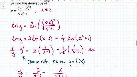 5.1/5.2 Natural Log - Differentiation and Integration