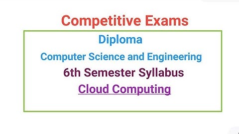 Cloud Computing Syllabus (6th Semester) CSE