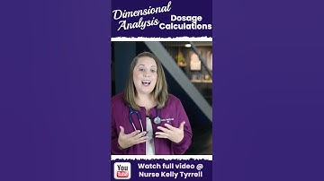 Dimensional Analysis | Med Math Nursing Lecture #shorts