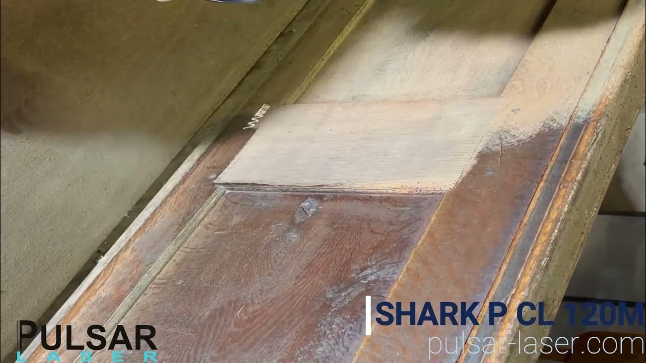 PULSAR Laser. cleaning wood with laser. Historical pew in Church. YouTube
