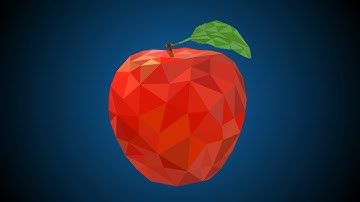Apple Low Poly Speed Art