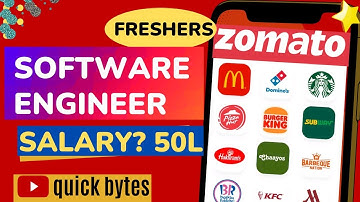 #zomato software Engineer salary for freshers #quickbytes #salary