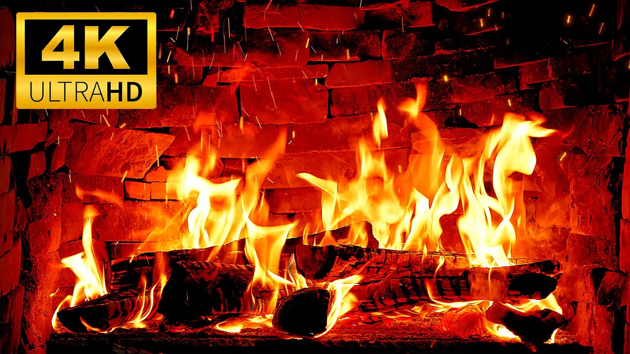 🔥 Hot 2025 Cozy Christmas Fireplace | Relaxing Fireplace Crackling & Fire Sounds | 4K Fireplace