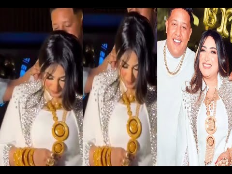 حمو بيكا مغرق مراته بالدهب في عيد ميلادها شوف ملبسها كام كيلو واي علاقة اعلان أميرة الدهب بالموضوع
