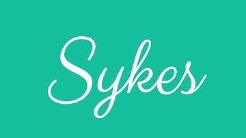 Learn how to Write the Name Sykes Signature Style in Cursive Writing