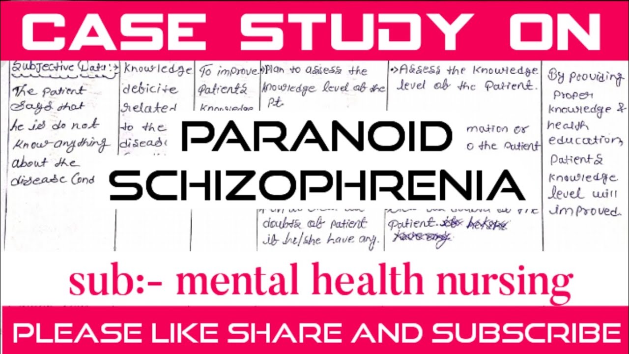 Case study on Paranoid schizophrenia // psychiatrics // for nursing ...