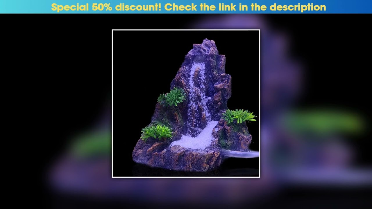 New Arrival Creative Large Fish Tank Aquascape Sand Waterfall Resin Rockery Mimic Natural Stone Mod