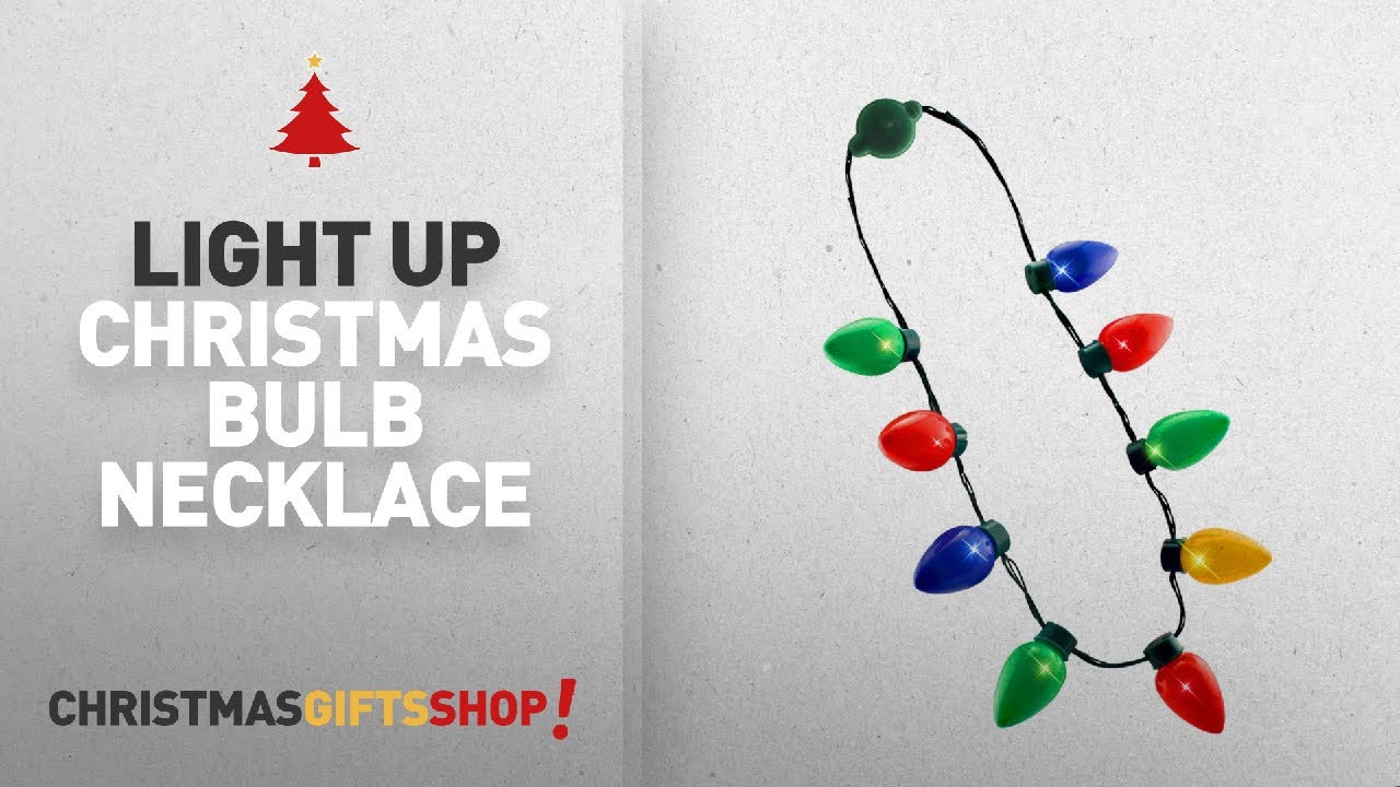 Light Up Christmas Bulb Necklace Original LED Light Up Christmas Bulb