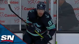 Kraken's Daniel Sprong Exits Penalty Box Mid-Rush To Assist Jared McCann Goal