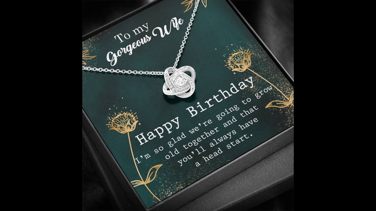 Birthday gift for Wife | Today Gift my Husband | Love Knot Necklace | podjewellry