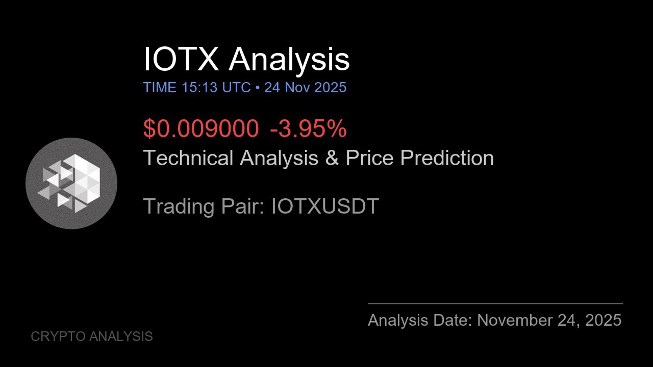 IOTX (IOTXUSDT) Technical Analysis - Price Prediction & Buy or Sell November 24, 2025