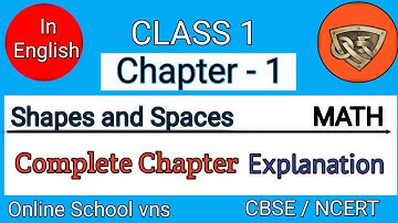 Shapes and Spaces - Complete Video | Chapter 1 | Class 1 Maths | CBSE | NCERT | In English