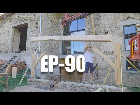 On Attaque La Terrasse Bois ! Gros Poteaux & Poutre Principale ! Ep-90 - Rénovation