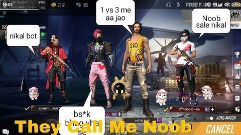 RANDOM RICH PLAYERS CALL ME NOOB 😠!! I CHALLENGE 1 VS 3 I AM HACKER 😂 MUST WATCH