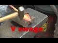 V swage or V block - fabricated blacksmithing tool