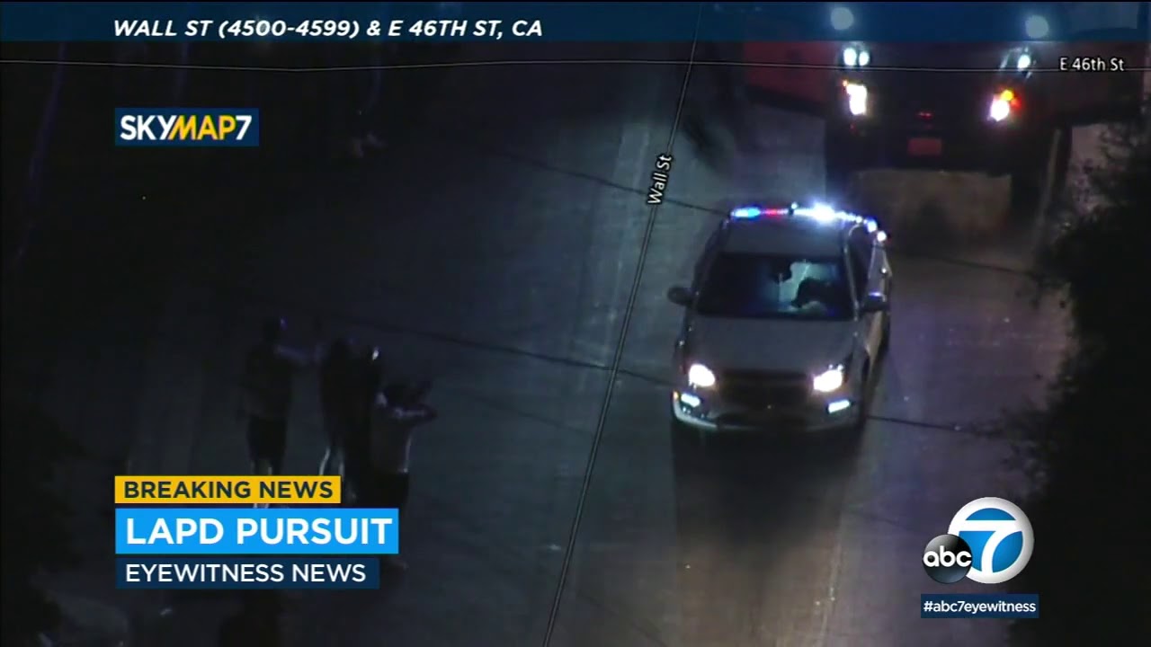 Suspect in custody after LAPD chase in South LA, downtown area draws ...