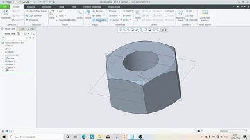 Creating a hex  nut in creo 6.0