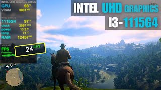Red Dead Redemption 2 on Intel UHD Graphics | i3-1115G4 | 720p–1080p FSR Benchmark