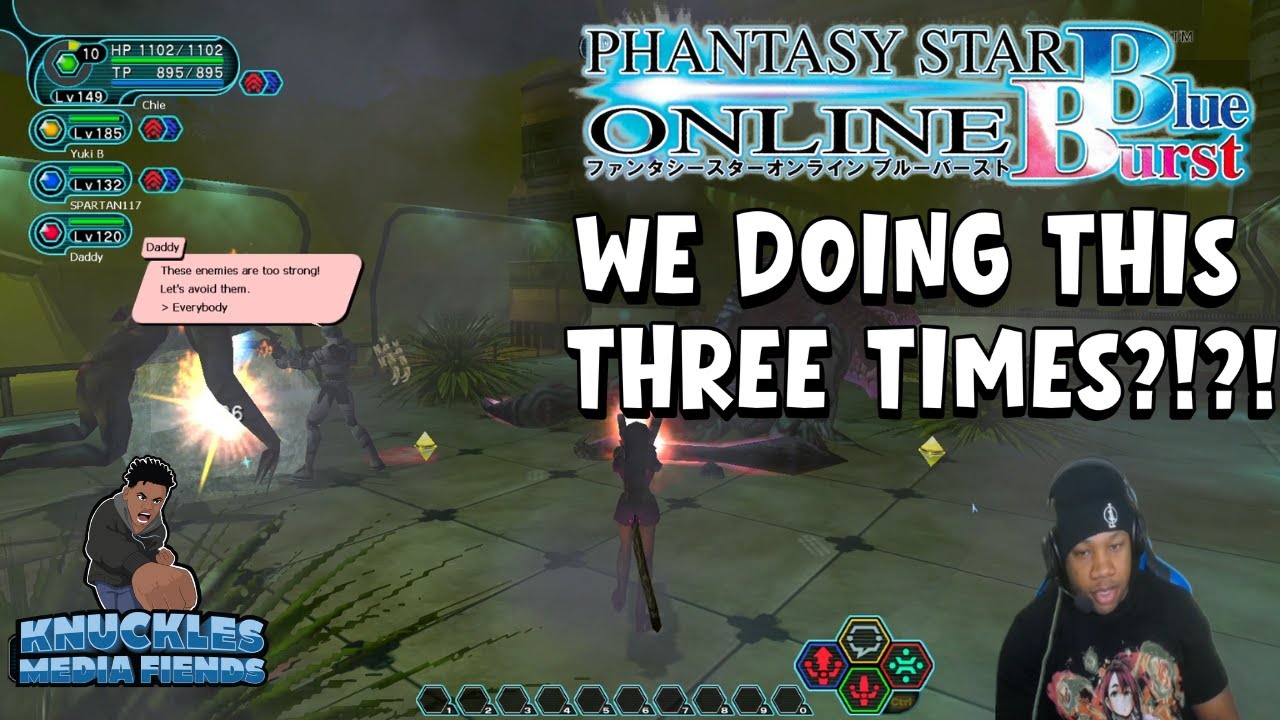 Knuckles Phantasy Star Online Blue Burst: The Three Laps of Heaven....