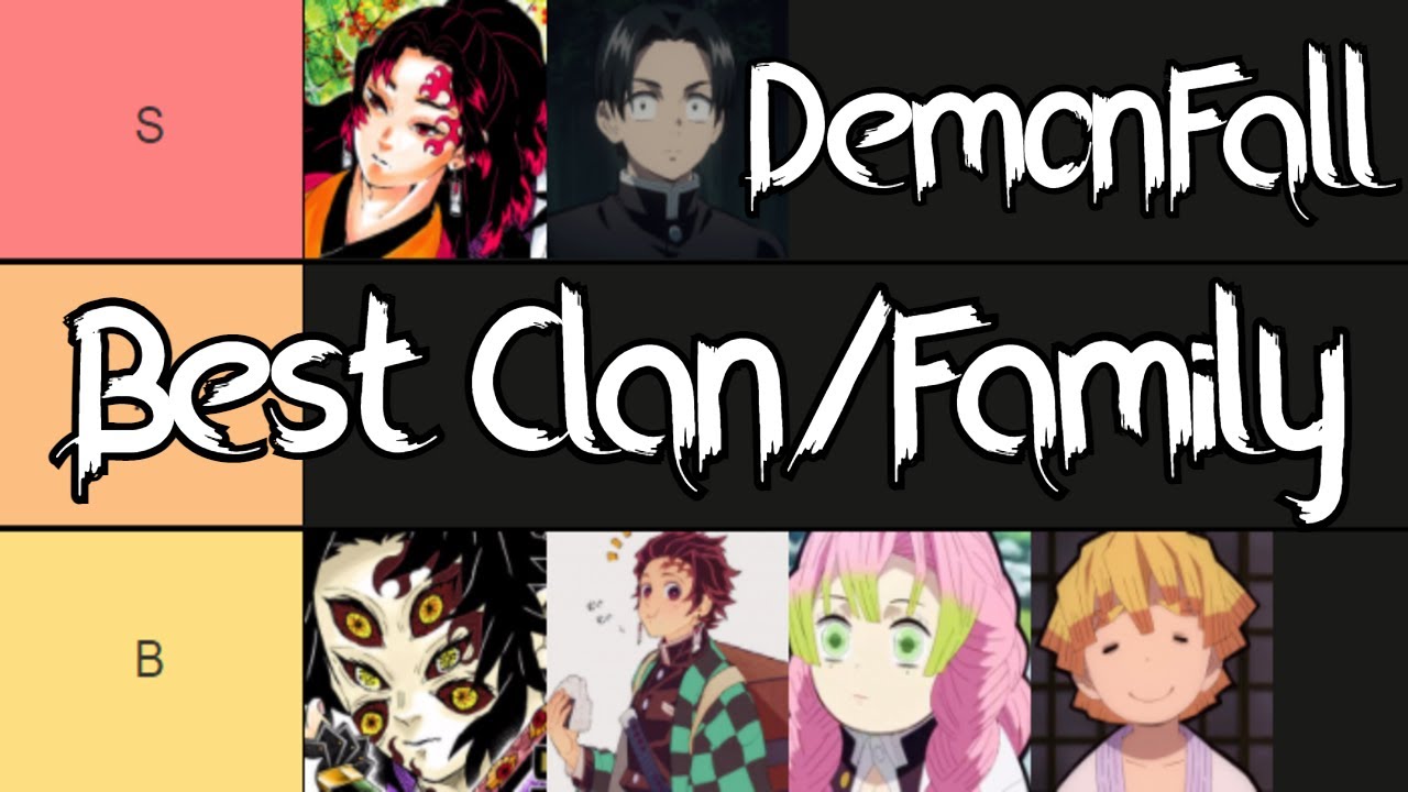 All FAMILY and CLAN TIER LIST in Demon Fall  DemonFall Guide (demon slayer  roblox) 