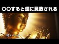 【ブッダの教え】運に見放される理由|必見の秘密とは？